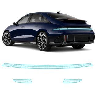 Купить Антигравийная защитная бронепленка по лекалам для Hyundai Ioniq 6 I 2022- задние фонари стопы 104939 Модельные лекала защитных пленок для Hyundai