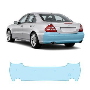 Купити Антигравійна захисна бронеплівка за лекалами для Mercedes-Benz E-Class W211 facelift 2006-2009 - задній бампер 106767 Модельні лекала захисних плівок для Mercedes-Benz