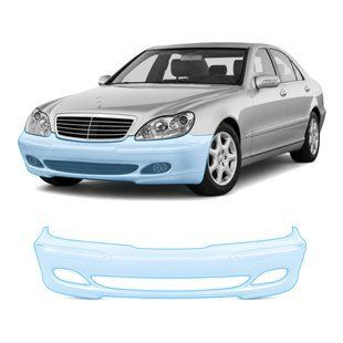 Купить Антигравийная защитная бронепленка по лекалам для Mercedes-Benz S-Class W220 facelift 2002-2005 - передний бампер 107166 Модельные лекала защитных пленок для Mercedes-Benz