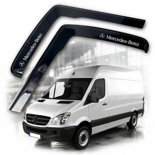 Buy Mercedes Sprinter W906 / Crafter 2006-2015 L-shaped window deflectors with 3M Voron Glass tape 54838 Window deflectors for Mercedes-Benz