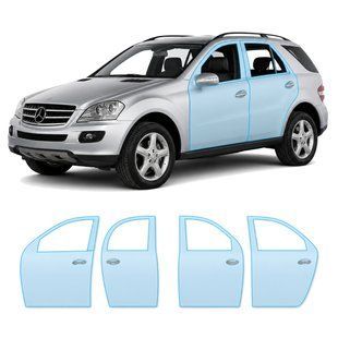Buy Pre-cut paint protection film for Mercedes-Benz M-Class W164 2005-2008 - doors and windows pillars 107101 Model-specific paint protection film patterns for Mercedes-Benz