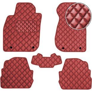 Buy Eco-leather floor mats for Audi A6 C5 1997-2004 Red 5 pcs (Rombus) 68553 Floor mats for Audi