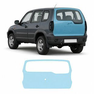 Купить Антигравийная защитная бронепленка по лекалам для Chevrolet Niva I facelift 2009-2020 - зона крышки багажника 103730 Модельные лекала защитных пленок для Chevrolet