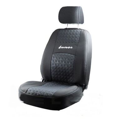 Купити Чохли для сидінь модельні на Daewoo Lanos / Sens комплект Чорний ромб 36414 Чохли для сидіння модельні