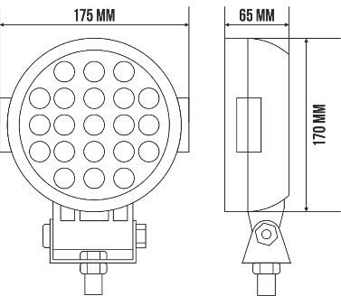 Купить Светодиодная дополнительная LED фара БЕЛАВТО Sport Дальний свет Алюминиевый корпус (BOL2103S) 62365 Дополнительные LЕD фары