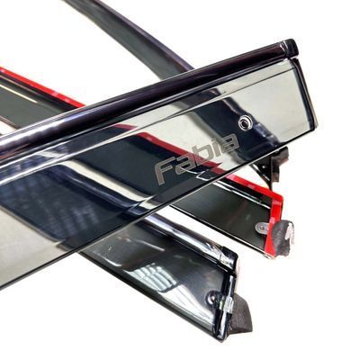 Buy Window deflectors wind deflectors for Skoda Fabia 2007-2014 Hatchback 3D molding stainless steel (Benke) 83051 Window deflectors for Skoda