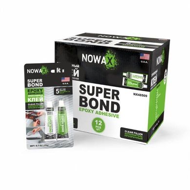 Купити Епоксидний клей універсальний NOWAX SUPER EPOXY ADHESIVE прозорий 20 г (NX48509) 42547 Холодні зварювання - Епоксидний клей