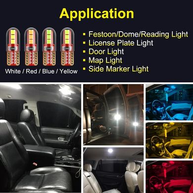 Купити Автолампа світлодіодна LED 12/24V T10 3W 380 Lm (Canbus Оманка) У силіконі Білий Світло 1 шт 63480 Світлодіоди - T10 без цоколя