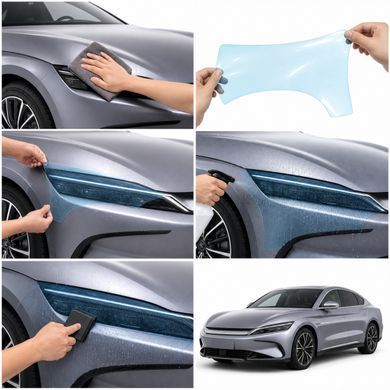 Купити Антигравійна захисна бронеплівка за лекалами для BYD Han II 2020-2022 - зона даху 103114 Модельні лекала захисних плівок для BYD