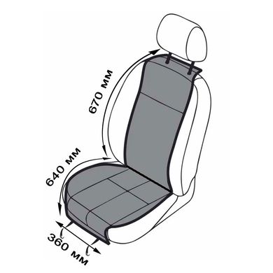 Купить Накидка на передние сидения SITI Экокожа Черные-Синяя нить 1 шт 65906 Накидки для сидений Premium (Алькантара)