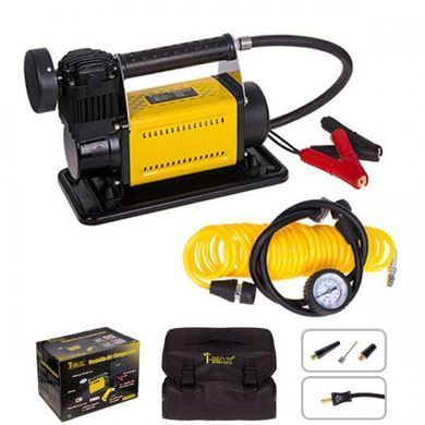 Купить Компрессор автомобильный T-max 30A 150psi 72L min клеммы шланг (8072601) 91298 ✅Электрические автомобильные компрессоры