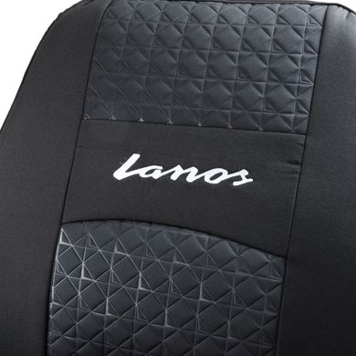 Купити Чохли для сидінь модельні на Daewoo Lanos / Sens комплект Чорний ромб 36414 Чохли для сидіння модельні