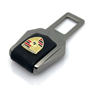Купити Заглушка ременя безпеки з логотипом Porsche Темний хром 1 шт 39467 Заглушки ременя безпеки