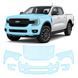 Купити Антигравійна захисна бронеплівка за лекалами для Ford Ranger IV 2022- передня частина авто (капот бампер крила)) 104528 Модельні лекала захисних плівок для Ford