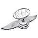 Buy Emblem sight Kia eagle wings metal Chrome 215x70x72 mm on tape 88689 Emblems Sights - 1 photos from 4