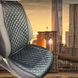Купить Накидка на передние сидения SITI Экокожа Черные-Синяя нить 1 шт 65906 Накидки для сидений Premium (Алькантара) - 1 фото из 5