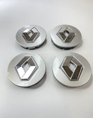 Купити Ковпачки на титани Renault (52/56мм) сірі хромовані / Логотип 3D 4 шт 39019 Ковпачки на титани