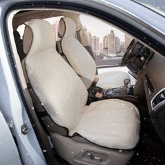 Купить Накидки для передних сидений Меховые Белые 2 шт 10111 Накидки для сидений Premium (Алькантара)