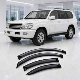 Buy Window deflectors for Toyota Land Cruiser 100/Lexus LX470 1997-2007 3M Tape (WND256877) Acrylic 4 pcs 110767 Window deflectors for Toyota