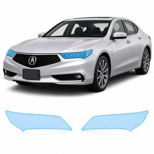 Купить Антигравийная защитная бронепленка по лекалам для Acura TLX I facelift 2018-2020 - оптика (фары и ПТФ) 102996 Модельные лекала защитных пленок для Acura
