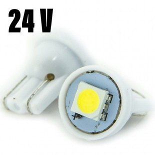 Купить Светодиод 24V Т10 Белый SMD 1 5050 10308 +25Lm уп.10шт 25468