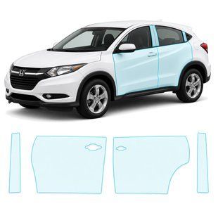Buy Pre-cut paint protection film for Honda HR-V (US/global) II 2015-2018 - doors and window pillars 104725 Model-specific paint protection film patterns for Honda