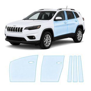 Купити Антигравійна захисна бронеплівка за лекалами для Jeep Cherokee KL facelift 2019-2023 - зони дверей і стійки вікон 105325 Модельні лекала захисних плівок для Jeep