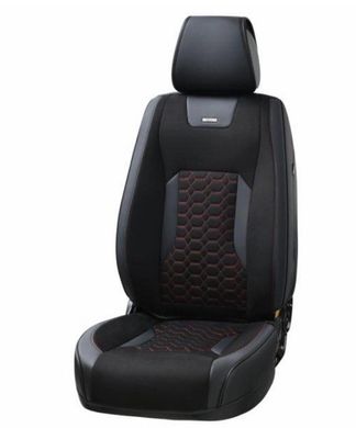 Купить Накидки для сидений Beltex Montana 3D Комплект Алькантара Черные-Красная нить 66263 Накидки для сидений Premium (Алькантара)