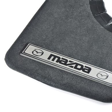 Купити Бризковики малі Elegant для Mazda Серебренн. напис,м'яка структурна гума Mud-Flaps 2 шт 23456 Бризковики універсальні з логотипом моделей