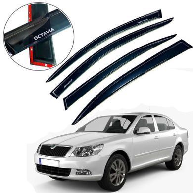 Buy Window deflectors wind deflectors for Skoda Octavia A5 2004-2014 Liftback Hatchback Flexible (Acrylic) 83052 Window deflectors for Skoda