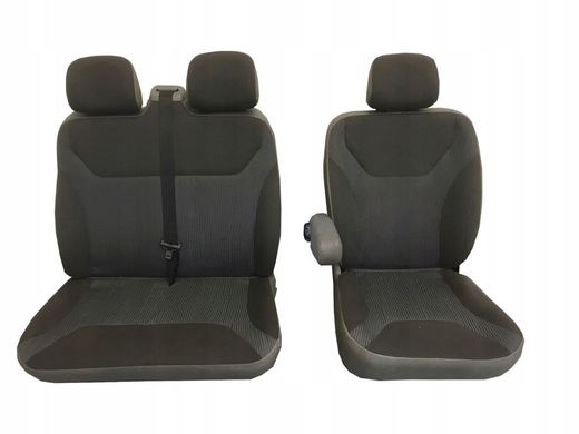 Купить Чехлы модельные 2+1 для Opel Vivaro Nissan Primastar Renault Traffic Черно - серые 33578 Чехлы для сиденья модельные