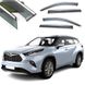 Купити Дефлектори вікон вітровики Benke для Toyota Highlander 2019- Хром Молдинг З Нержавіючої Сталі 3D (BTYHL2023-W/S) 58977 Дефлектори вікон Toyota - 1 фото из 7