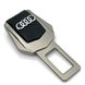 Купить Заглушка ремня безопасности с логотипом Audi Темный хром 1 шт 39468 Заглушки ремня безопасности - 1 фото из 6