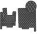 Buy Floor mats for DAF XF 95 2002-2006 Eco-leather with heel pad Black 2 pcs (Rombus) 70605 Floor mats fo DAF