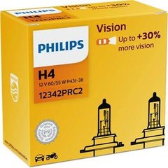 Купить Лампа H4 12V 60/55W + 30% Premium "Philips" (2шт) (12342PRC2) (5шт/уп) 38402 Автолампы Галогенные - Основного света