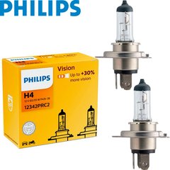Купить Автолампа галогенная Philips Premium +30% H4 12V 60/55W 3200K 2 шт (12342PRC2) 38402 Галогеновые лампы Philips