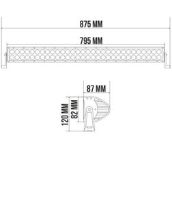 Купить Светодиодная Балка фара LED БЕЛАВТО / 795x82x87 mm / 3W*80 / 180Вт / Ближний рассеивающий (BOL6003F) 8448 Балка LED