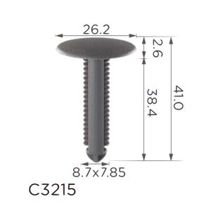 Купити Кліпса для обшивки Nissan, Renault, Opel (0155305891, 8200244430, 10654) (C3215) 74178 Фиксатор типа гвоздь