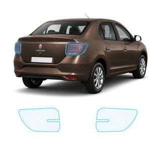 Купить Антигравийная защитная бронепленка по лекалам для Renault Logan II 2012-2021 - задние фонари стопы 108599 Модельные лекала защитных пленок для Renault