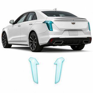 Купити Антигравійна захисна бронеплівка за лекалами для Cadillac CT4 I 2020-2025 - задні ліхтарі стопи 103319 Модельні лекала захисних плівок для Cadillac