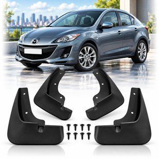 Купити Бризковики для Mazda 3 (BL) 2011-2015 Модельні Комплект 4 шт (OEM: BCN7-V3-450, BBM2-V3-460A, BGV4-V3-460) 110971 Бризговики Mazda