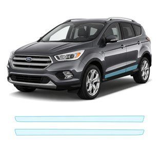 Купити Антигравійна захисна бронеплівка за лекалами для Ford Escape (US) III facelift 2017-2019 - нижня зона кузова пороги 104332 Модельні лекала захисних плівок для Ford