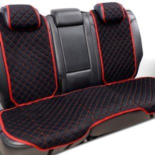 Buy Seat covers rear Alcantara Verona Premium L Black-Red Thread (Original) 86544 Premium Seat Covers (Alcantara)