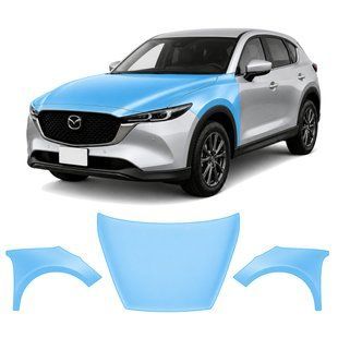 Buy Pre-cut paint protection film for Mazda CX-5 KF facelift 2022- hood + front fenders 106435 Model-specific paint protection film patterns for Mazda