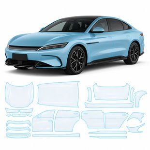 Купить Антигравийная защитная бронепленка по лекалам для BYD Han II facelift 2023- полный кузов 103125 Модельные лекала защитных пленок для BYD