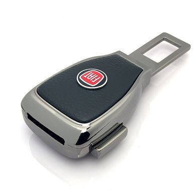 Купить Заглушка перехідник ременя безпеки з логотипом Fiat Темный хром 1 шт 39423 Заглушки ремня безопасности