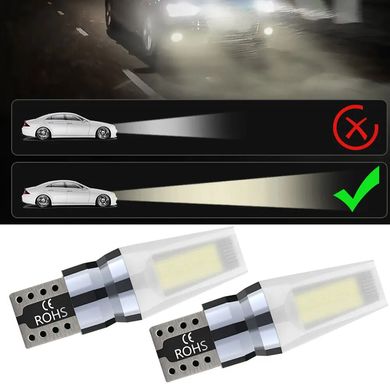 Купити Автолампа світлодіодна LED 12/24V T10 COB 24 Чіп (Матовий Алюміній) Білий Світло 1 шт 63482 Світлодіоди - T10 без цоколя
