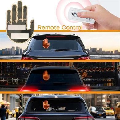 Купити Підсвічування автомобільне LED-долоня рука на заднє скло для жестів (Gesture fan fak car Led) 73545 Підсвічування - Стопи внутрісалонні