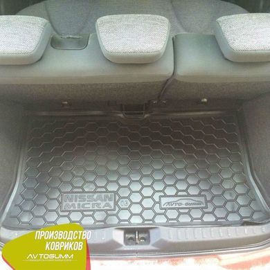 Купить Автомобильный коврик в багажник Nissan Micra K12 2002- Резино - пластик 42234 Коврики для Nissan
