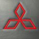 Купити Подушка на підголівник з логотипом Mitsubishi Антара-Екошкіра Чорна 1 шт 60170 Подушки на підголовник - під шию - 4 фото из 6